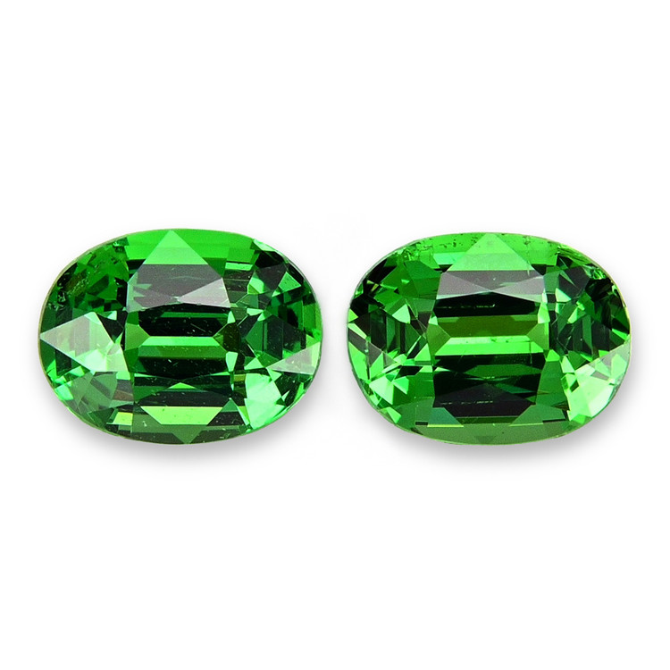 0.85 Ct.Tw. Tsavorite Garnet Pair from Tanzania