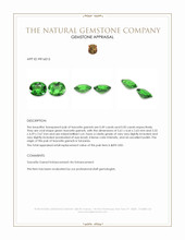 0.99 Ct.Tw.Total Carat Weight Tsavorite Garnet Pair from Tanzania Appraisal