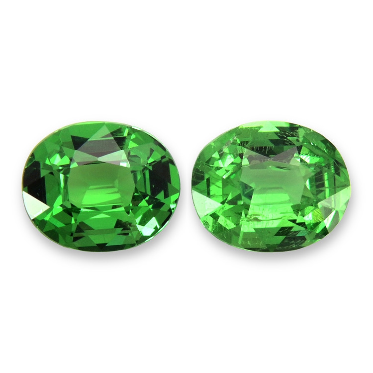 0.99 Ct.Tw. Tsavorite Garnet Pair from Tanzania