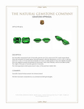 0.73&nbsp;Ct.Tw.Total Carat Weight Tsavorite Garnet Pair from Tanzania Appraisal