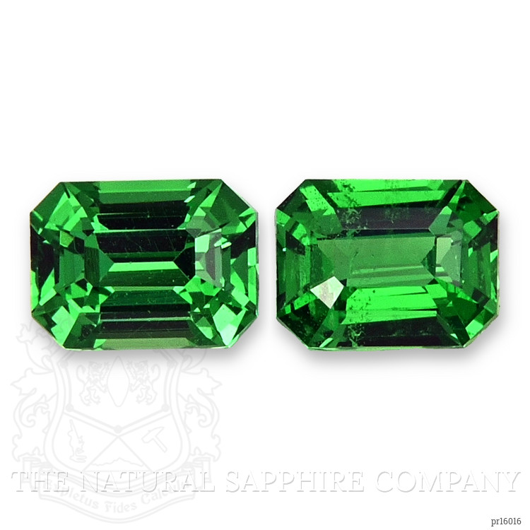 0.73 Ct.Tw. Tsavorite Garnet Pair from Tanzania