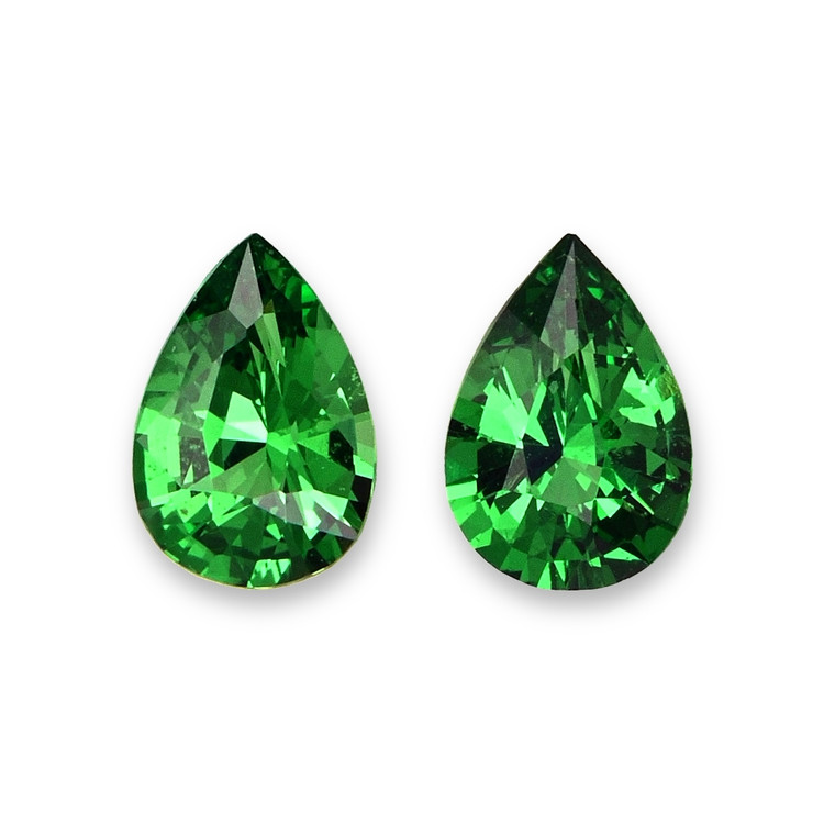 0.66 Ct.Tw. Tsavorite Garnet Pair from Tanzania