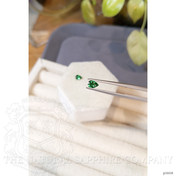 0.66 Ct.Tw. Tsavorite Garnet Pair from Tanzania