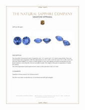 3.14 Ct.Tw.Total Carat Weight Blue Sapphire Pair from Ceylon (Sri Lanka) Appraisal
