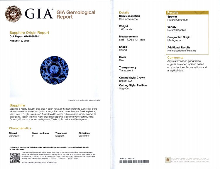 3.14 Ct.Tw. Blue Sapphire Pair from Ceylon (Sri Lanka)