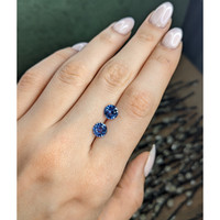 3.14&nbsp;Ct.Tw.Total Carat Weight Blue Sapphire Pair from Ceylon (Sri Lanka) Life Style