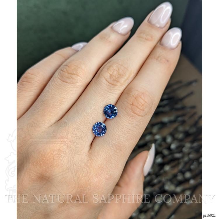 3.14 Ct.Tw. Blue Sapphire Pair from Ceylon (Sri Lanka)