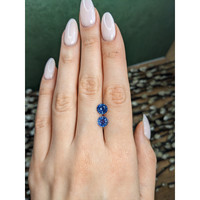 3.14&nbsp;Ct.Tw.Total Carat Weight Blue Sapphire Pair from Ceylon (Sri Lanka) Life Style