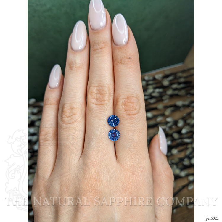 3.14 Ct.Tw. Blue Sapphire Pair from Ceylon (Sri Lanka)