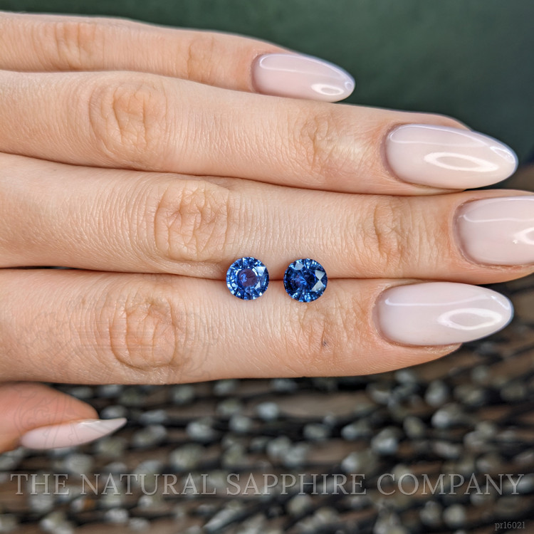 3.14 Ct.Tw. Blue Sapphire Pair from Ceylon (Sri Lanka)