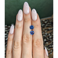 3.14&nbsp;Ct.Tw.Total Carat Weight Blue Sapphire Pair from Ceylon (Sri Lanka) Life Style