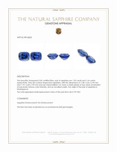 3.04&nbsp;Ct.Tw.Total Carat Weight Blue Sapphire Pair from Madagascar Appraisal