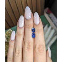 3.04&nbsp;Ct.Tw.Total Carat Weight Blue Sapphire Pair from Madagascar Life Style