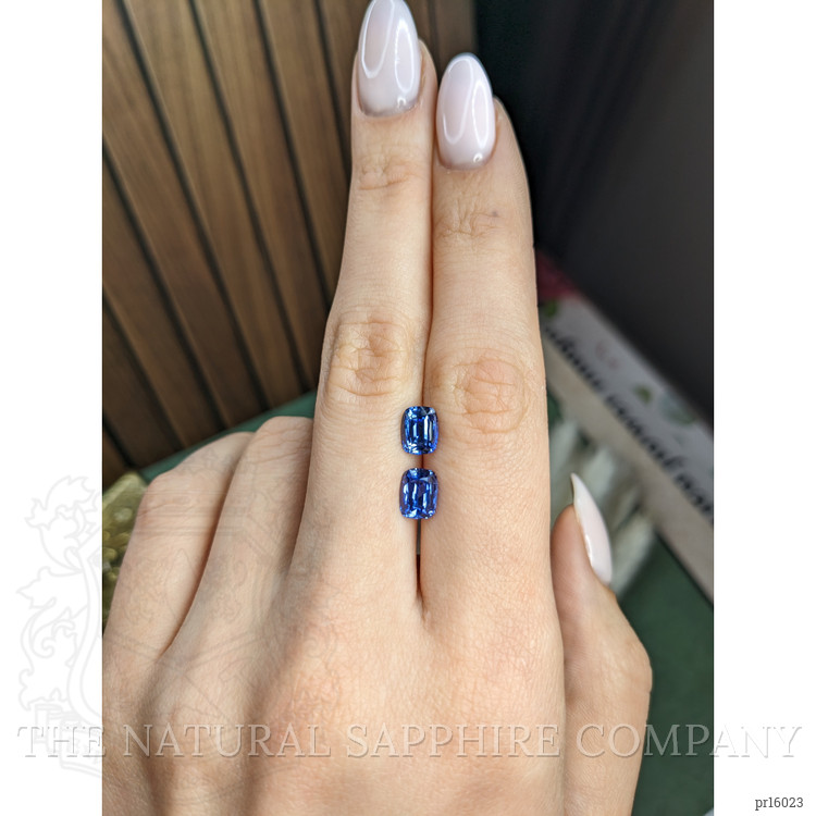 3.04 Ct.Tw. Blue Sapphire Pair from Madagascar