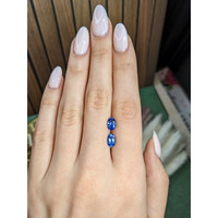 2.72&nbsp;Ct.Tw.Total Carat Weight Blue Sapphire Pair from Ceylon (Sri Lanka) Life Style