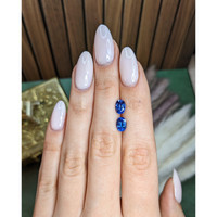 2.72&nbsp;Ct.Tw.Total Carat Weight Blue Sapphire Pair from Ceylon (Sri Lanka) Life Style