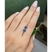 2.64&nbsp;Ct.Tw.Total Carat Weight Blue Sapphire Pair from Ceylon (Sri Lanka) Life Style