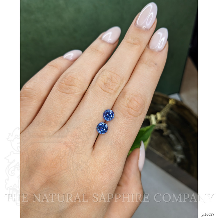 2.64 Ct.Tw. Blue Sapphire Pair from Ceylon (Sri Lanka)