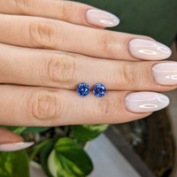 2.64&nbsp;Ct.Tw.Total Carat Weight Blue Sapphire Pair from Ceylon (Sri Lanka) Life Style