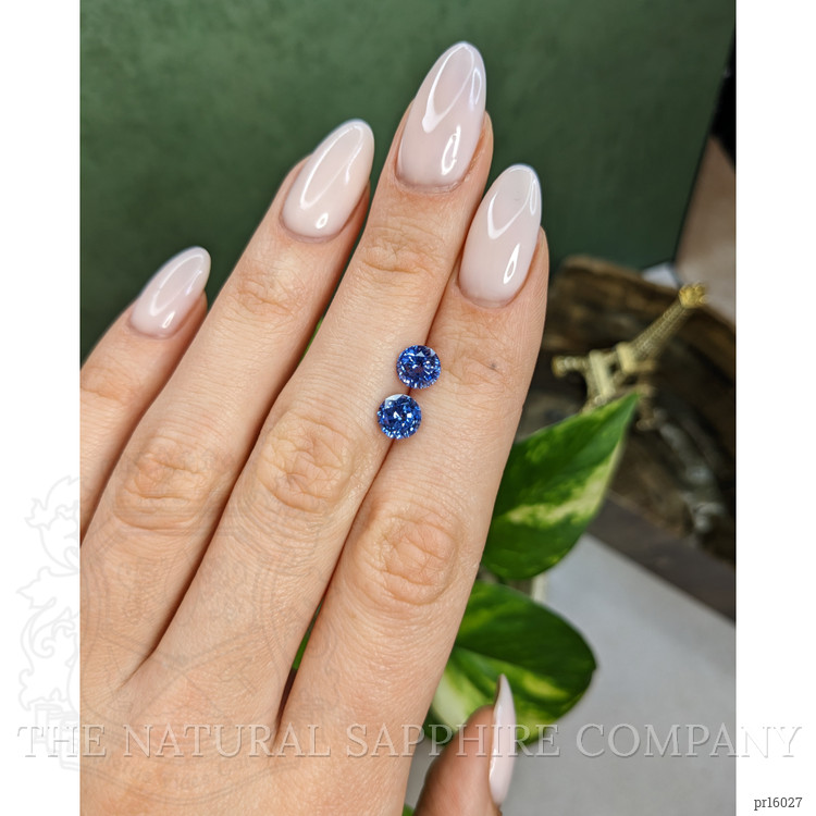 2.64 Ct.Tw. Blue Sapphire Pair from Ceylon (Sri Lanka)
