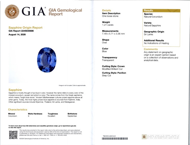 2.49 Ct.Tw. Blue Sapphire Pair from Ceylon (Sri Lanka)