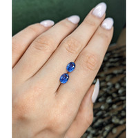 2.49&nbsp;Ct.Tw.Total Carat Weight Blue Sapphire Pair from Ceylon (Sri Lanka) Life Style