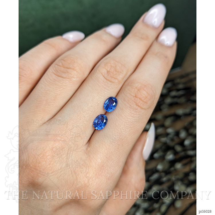 2.49 Ct.Tw. Blue Sapphire Pair from Ceylon (Sri Lanka)
