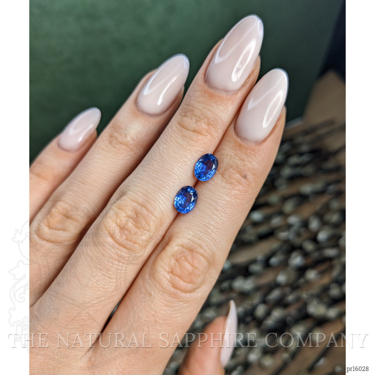 2.49 Ct.Tw. Blue Sapphire Pair from Ceylon (Sri Lanka)