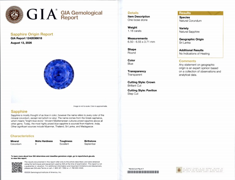 2.53 Ct.Tw. Blue Sapphire Pair from Ceylon (Sri Lanka)