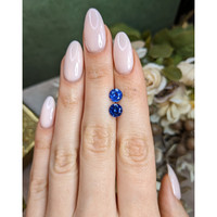 2.53&nbsp;Ct.Tw.Total Carat Weight Blue Sapphire Pair from Ceylon (Sri Lanka) Life Style