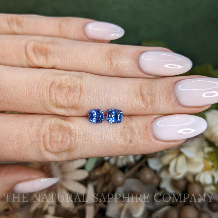 2.53 Ct.Tw. Blue Sapphire Pair from Ceylon (Sri Lanka)