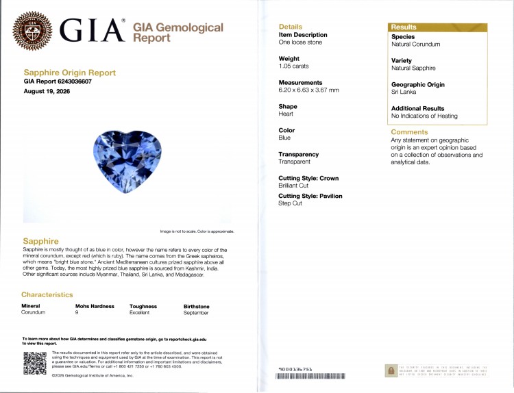 2.54 Ct.Tw. Blue Sapphire Pair from Ceylon (Sri Lanka)
