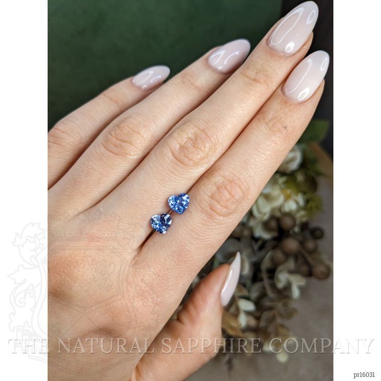 2.54 Ct.Tw. Blue Sapphire Pair from Ceylon (Sri Lanka)