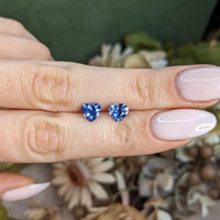 2.54&nbsp;Ct.Tw.Total Carat Weight Blue Sapphire Pair from Ceylon (Sri Lanka) Life Style