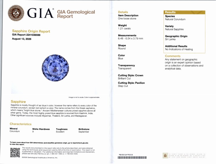 2.30 Ct.Tw. Blue Sapphire Pair from Ceylon (Sri Lanka)