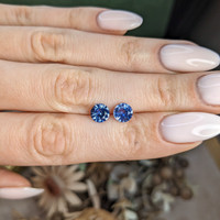 2.30&nbsp;Ct.Tw.Total Carat Weight Blue Sapphire Pair from Ceylon (Sri Lanka) Life Style
