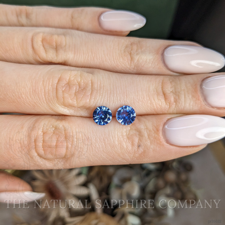 2.30 Ct.Tw. Blue Sapphire Pair from Ceylon (Sri Lanka)