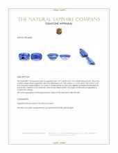 2.29 Ct.Tw.Total Carat Weight Blue Sapphire Pair from Ceylon (Sri Lanka) Appraisal