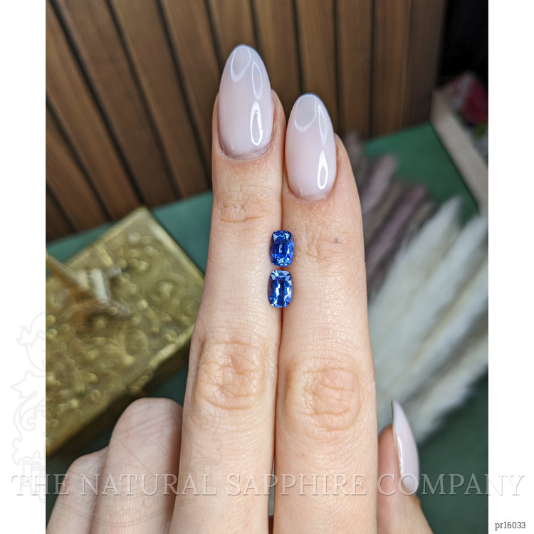 2.29 Ct.Tw. Blue Sapphire Pair from Ceylon (Sri Lanka)