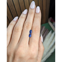 2.29&nbsp;Ct.Tw.Total Carat Weight Blue Sapphire Pair from Ceylon (Sri Lanka) Life Style