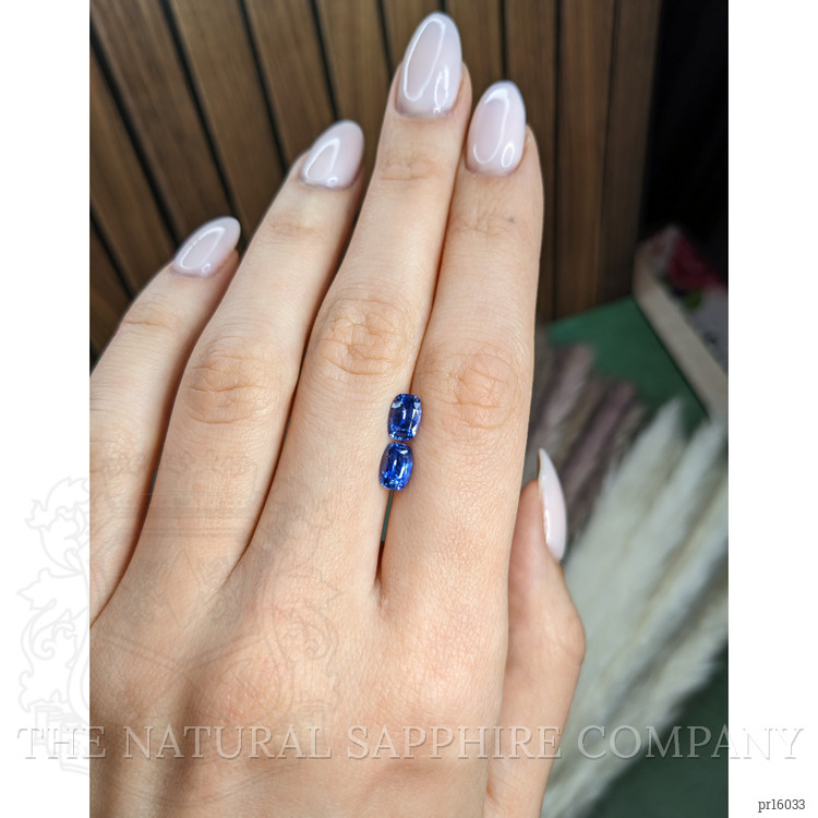 2.29 Ct.Tw. Blue Sapphire Pair from Ceylon (Sri Lanka)