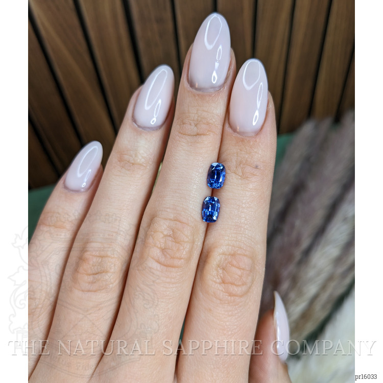 2.29 Ct.Tw. Blue Sapphire Pair from Ceylon (Sri Lanka)