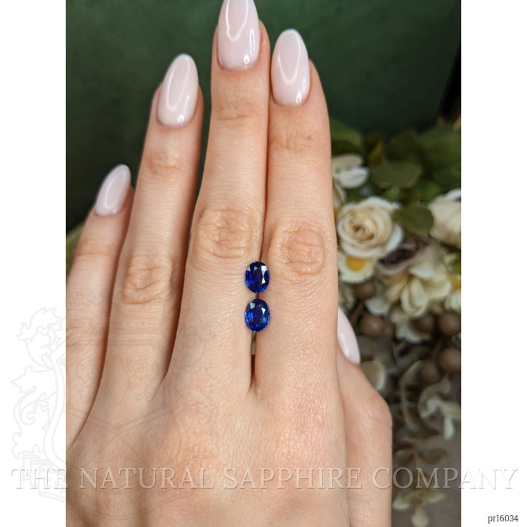 2.33 Ct.Tw. Blue Sapphire Pair from Ceylon (Sri Lanka)