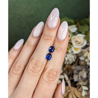 2.33&nbsp;Ct.Tw.Total Carat Weight Blue Sapphire Pair from Ceylon (Sri Lanka) Life Style