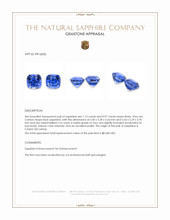 2.10 Ct.Tw.Total Carat Weight Blue Sapphire Pair from Ceylon (Sri Lanka) Appraisal