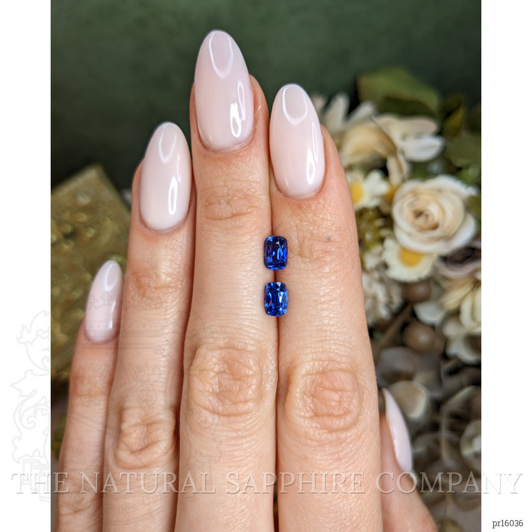 2.05 Ct.Tw. Blue Sapphire Pair from Ceylon (Sri Lanka)