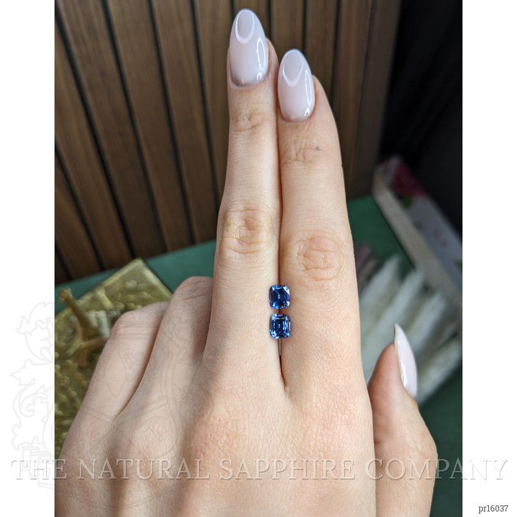 2.05 Ct.Tw. Blue Sapphire Pair from Ceylon (Sri Lanka)