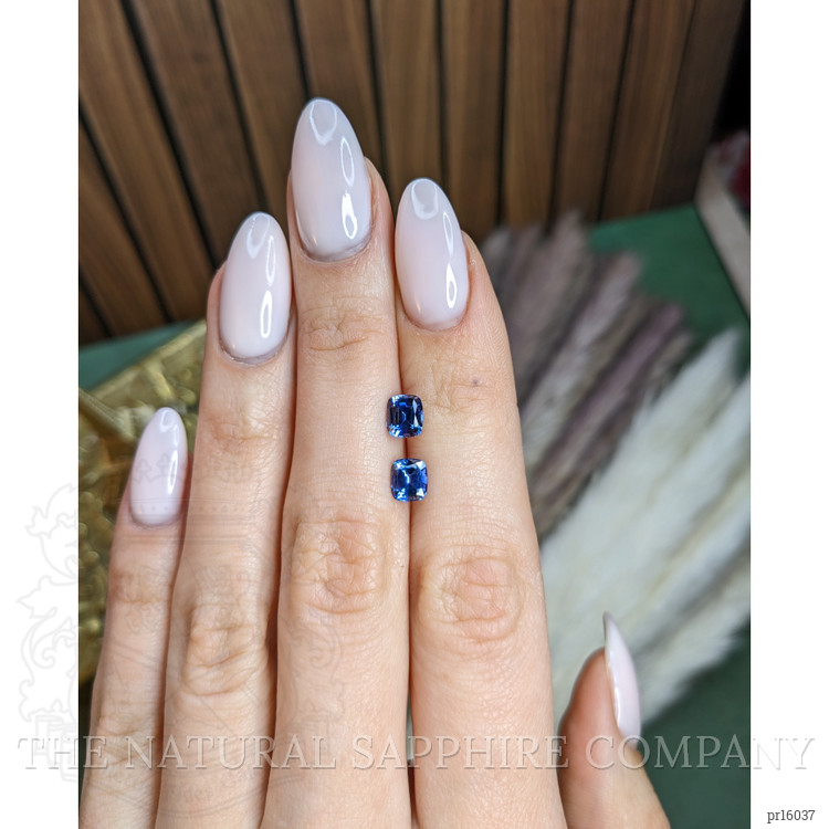 2.05 Ct.Tw. Blue Sapphire Pair from Ceylon (Sri Lanka)