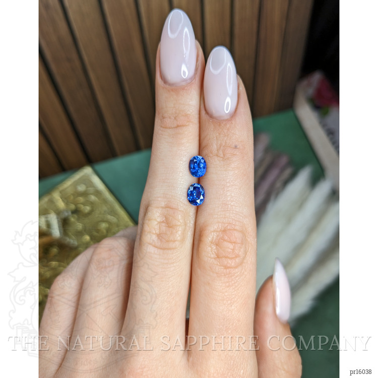 2.02 Ct.Tw. Blue Sapphire Pair from Ceylon (Sri Lanka)