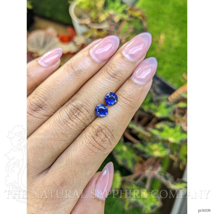2.42 Ct.Tw. Blue Sapphire Pair from Ceylon (Sri Lanka)